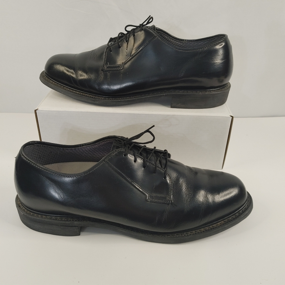 Wellco Military Dress Shoes B301 Black Leather Oxford Mens 11.5 E Wide Vibram US